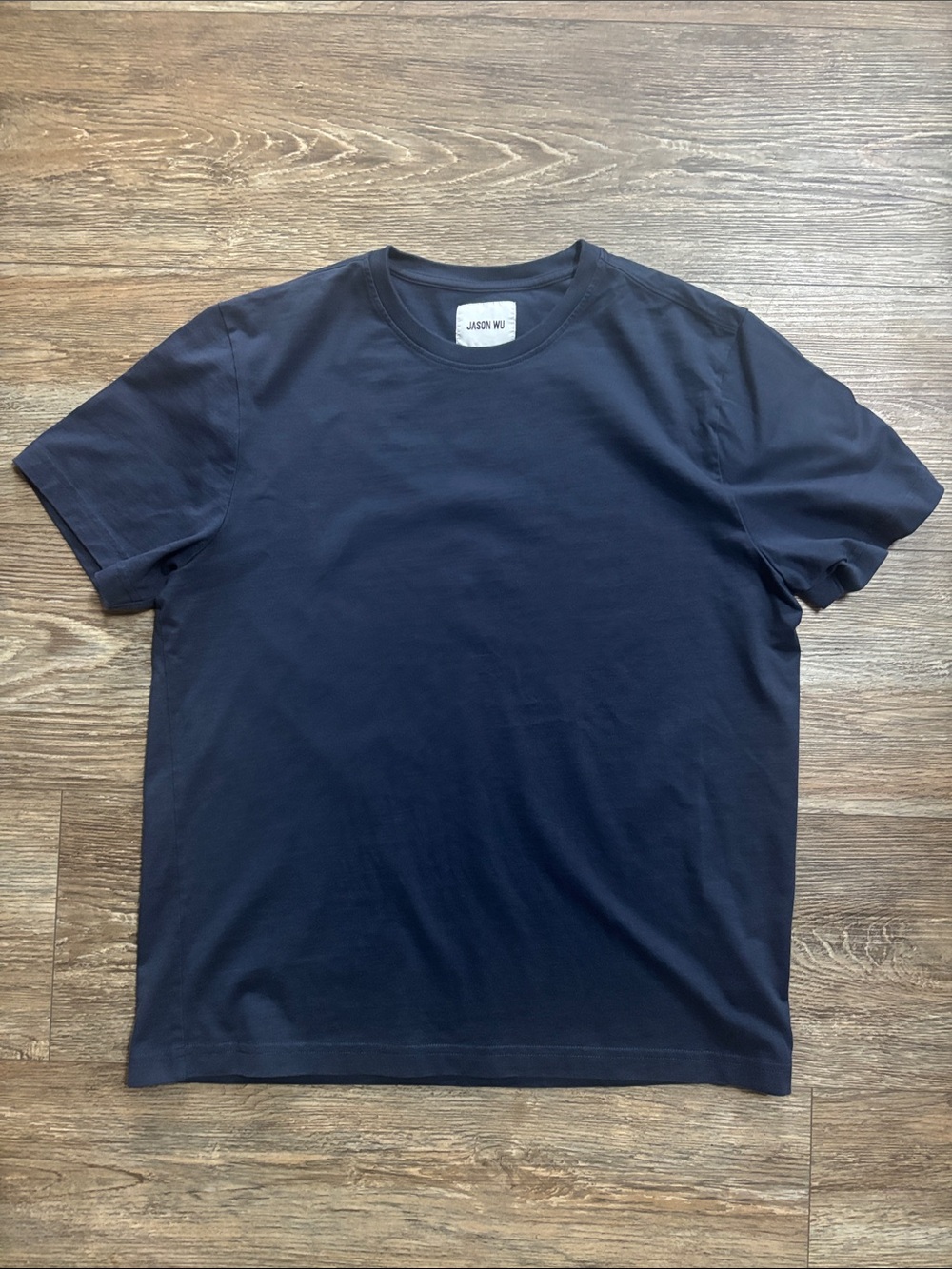 Jason Wu Heavyweight Navy Blue 100% Cotton Short Sleeve T Shirt Men's Size XL